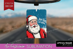 Funny Santa Xmas Air Freshener PNG Christmas PNG Sublimation Product Image 1