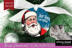 Funny Santa Xmas Ornament PNG Christmas PNG Sublimation Product Image 1