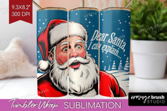Funny Santa Xmas Tumbler Wrap Christmas Tumbler PNG Product Image 1