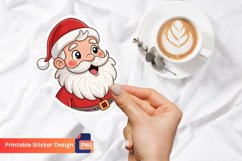 Funny Santa Claus Christmas Sticker, Christmas Sticker Product Image 1