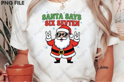 Funny Santa Says Six Seven Png Product Image 2