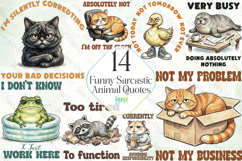 Funny Sarcastic Animal Quotes Bundle Product Image 1