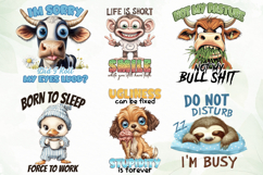 Funny Sarcastic Animal Quotes Clipart Product Image 3
