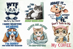 Funny Sarcastic Animal Quotes Clipart Product Image 2