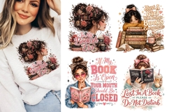 Funny Sarcastic Book Lover Sublimation Png, Bookish Girl Png Product Image 1