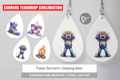 Sarcastic Camping Gear Earring Product Image 1