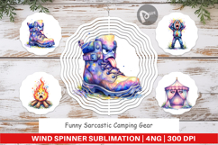 Sarcastic Camping Wind Spinner Product Image 1