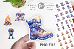 Sarcastic Camping Gear Sticker Product Image 1