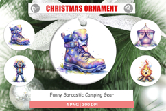 Sarcastic Camping Gear Ornament Product Image 1