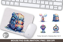 Sarcastic Camping Gear Mouse Pad Product Image 1