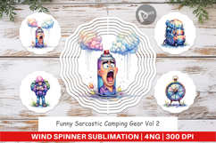 Sarcastic Camping Wind Spinner Product Image 1