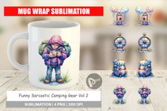Sarcastic Camping Gear Mug Wrap Product Image 1