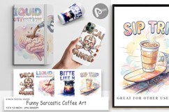 Sarcastic Coffee Art Digital Paper Product Image 1