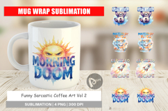 Funny Sarcastic Coffee Art Mug Wrap Product Image 1