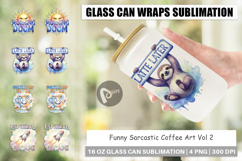 Funny Sarcastic Coffee Art Glass Can Product Image 1