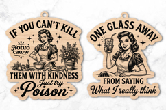 Funny Sarcastic Cut File, Retro Housewife Ornament SVG Product Image 2