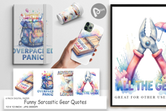 Sarcastic Gear Quotes Digital Paper Product Image 1