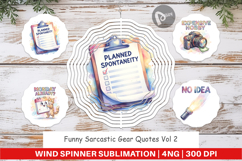 Sarcastic Gear Quotes Wind Spinner Product Image 1
