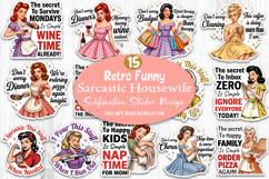 Funny Sarcastic Housewife Stickers Design Bundle Product Image 1