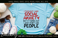 Sarcastic Mental Health SVG Funny Anxiety T-shirt Mug Design Product Image 3