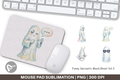 Funny Sarcastic Mood Ghost Mouse Pad Product Image 1
