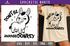 Funny Sarcastic Quote Dont Be a Jackass Donkey