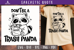 Funny Sarcastic Quote Dont Be a Trash Panda SVG