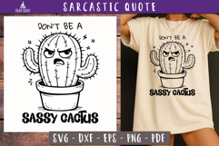 Funny Sarcastic Quote Sassy Cactus SVG