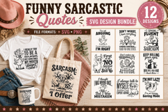 Funny Sarcastic Quotes SVG Design, Funny Bird Quotes Design Product Image 1