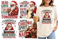 Funny Sarcastic Santa Claus Quotes Png, Sarcasm Christmas Product Image 1