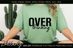 Funny Quote SVG Overthinking Sarcastic T-shirt Mug Design Product Image 3