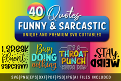 Funny Sarcastic Quote Bundle Funny SVG Cut Files Sarcasm SVG Product Image 1