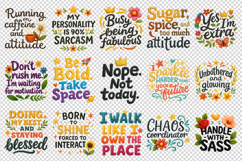 Funny Sassy Quote clipart printable sublimation bundle png Product Image 2