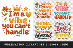 Funny Sassy Quote clipart printable sublimation design png Product Image 1
