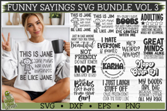Funny Sayings SVG Bundle Vol 3 Product Image 1