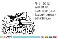 Cartoon shark graphic with Sneaky phrase for kids shirts.