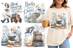 Funny Silly Goose Book Lover PNG, Bought Another Book Product Image 1