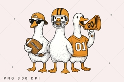 Funny Silly Goose Football Png, Fall Football Game Day Goose Product Image 2