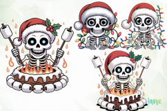 Funny Skeleton Christmas Clipart Product Image 1