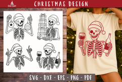 Funny Skeleton Christmas SVG