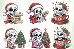 Funny Skeleton Christmas Clipart Product Image 6