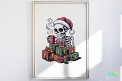 Funny Skeleton Christmas Clipart Product Image 5