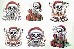 Funny Skeleton Christmas Clipart Product Image 5