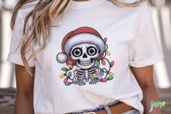 Funny Skeleton Christmas Clipart Product Image 2