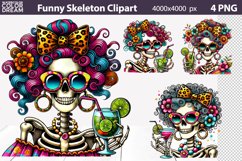 Funny Skeleton Clipart | Skeleton Mom Sublimation Product Image 1