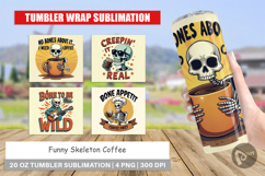 Tumbler Halloween Skeleton Coffee Product Image 1