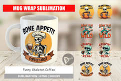 Mug Wrap Halloween Skeleton Coffee Product Image 1