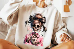 Skeleton Coffee PNG, Funny Skeleton PNG, Sarcastic PNG,Skull Product Image 2