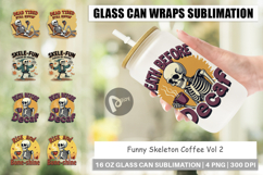 Glass Can Halloween Skeleton Coffee Product Image 1