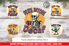 Wind Spinner Halloween Skeleton Coffee Product Image 1
